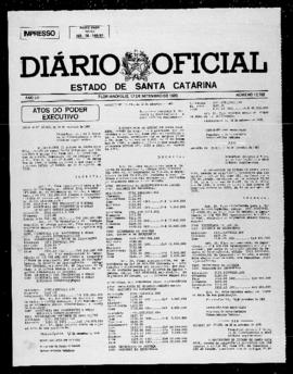Diário Oficial do Estado de Santa Catarina. Ano 52. N° 12795 de 17/09/1985