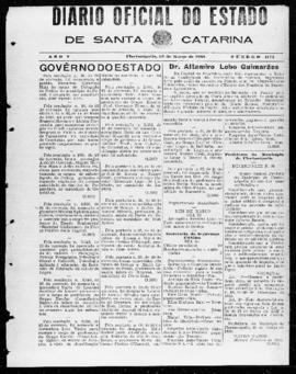 Diário Oficial do Estado de Santa Catarina. Ano 5. N° 1172 de 29/03/1938