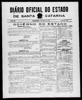 Diário Oficial do Estado de Santa Catarina. Ano 12. N° 3037 de 07/08/1945