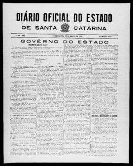 Diário Oficial do Estado de Santa Catarina. Ano 12. N° 3046 de 21/08/1945