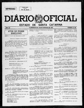 Diário Oficial do Estado de Santa Catarina. Ano 53. N° 13150 de 20/02/1987