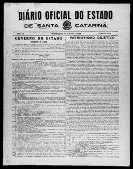 Diário Oficial do Estado de Santa Catarina. Ano 10. N° 2524 de 21/06/1943