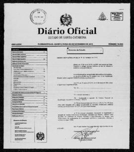 Diário Oficial do Estado de Santa Catarina. Ano 76. N° 18963 de 04/11/2010