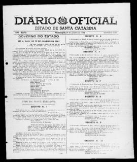 Diário Oficial do Estado de Santa Catarina. Ano 27. N° 6729 de 20/01/1961