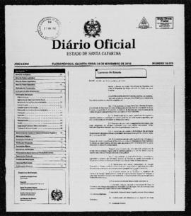 Diário Oficial do Estado de Santa Catarina. Ano 76. N° 18976 de 24/11/2010