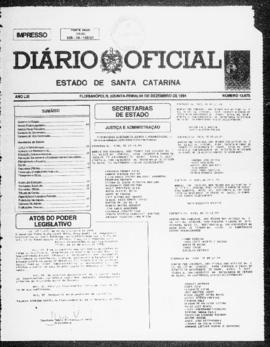 Diário Oficial do Estado de Santa Catarina. Ano 61. N° 15075 de 08/12/1994