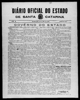 Diário Oficial do Estado de Santa Catarina. Ano 10. N° 2551 de 29/07/1943