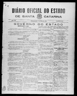 Diário Oficial do Estado de Santa Catarina. Ano 11. N° 2771 de 07/07/1944