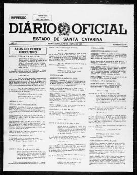 Diário Oficial do Estado de Santa Catarina. Ano 52. N° 12688 de 15/04/1985