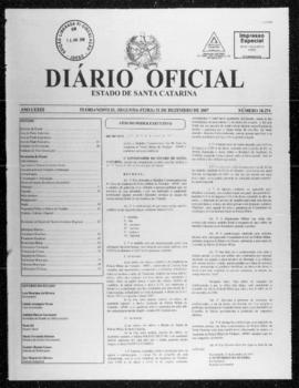 Diário Oficial do Estado de Santa Catarina. Ano 73. N° 18274 de 31/12/2007
