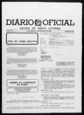 Diário Oficial do Estado de Santa Catarina. Ano 47. N° 11665 de 16/02/1981