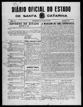 Diário Oficial do Estado de Santa Catarina. Ano 10. N° 2541 de 15/07/1943