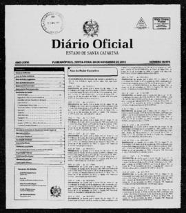 Diário Oficial do Estado de Santa Catarina. Ano 76. N° 18978 de 26/11/2010