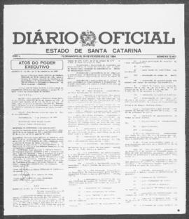 Diário Oficial do Estado de Santa Catarina. Ano 50. N° 12407 de 20/02/1984