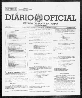 Diário Oficial do Estado de Santa Catarina. Ano 69. N° 17030 de 08/11/2002