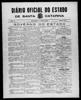 Diário Oficial do Estado de Santa Catarina. Ano 10. N° 2540 de 14/07/1943