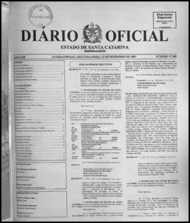 Diário Oficial do Estado de Santa Catarina. Ano 70. N° 17305 de 22/12/2003