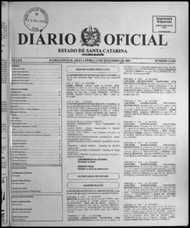 Diário Oficial do Estado de Santa Catarina. Ano 70. N° 17299 de 12/12/2003
