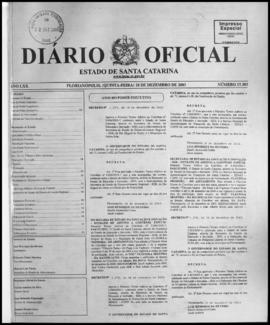 Diário Oficial do Estado de Santa Catarina. Ano 70. N° 17303 de 18/12/2003