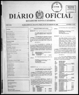 Diário Oficial do Estado de Santa Catarina. Ano 71. N° 17819 de 06/02/2006