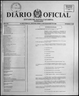 Diário Oficial do Estado de Santa Catarina. Ano 70. N° 17300 de 15/12/2003