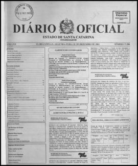 Diário Oficial do Estado de Santa Catarina. Ano 70. N° 17290 de 01/12/2003