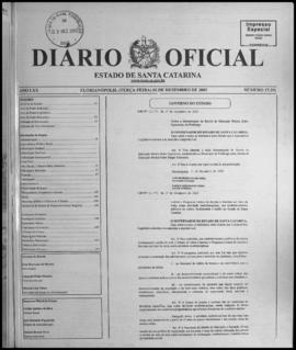 Diário Oficial do Estado de Santa Catarina. Ano 70. N° 17291 de 02/12/2003. Parte 1