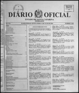 Diário Oficial do Estado de Santa Catarina. Ano 71. N° 17436 de 15/07/2004