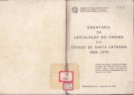 Ementário da legislação do ensino do Estado de Santa Catarina (1835/1979)