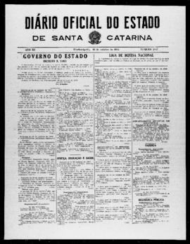 Diário Oficial do Estado de Santa Catarina. Ano 11. N° 2847 de 26/10/1944